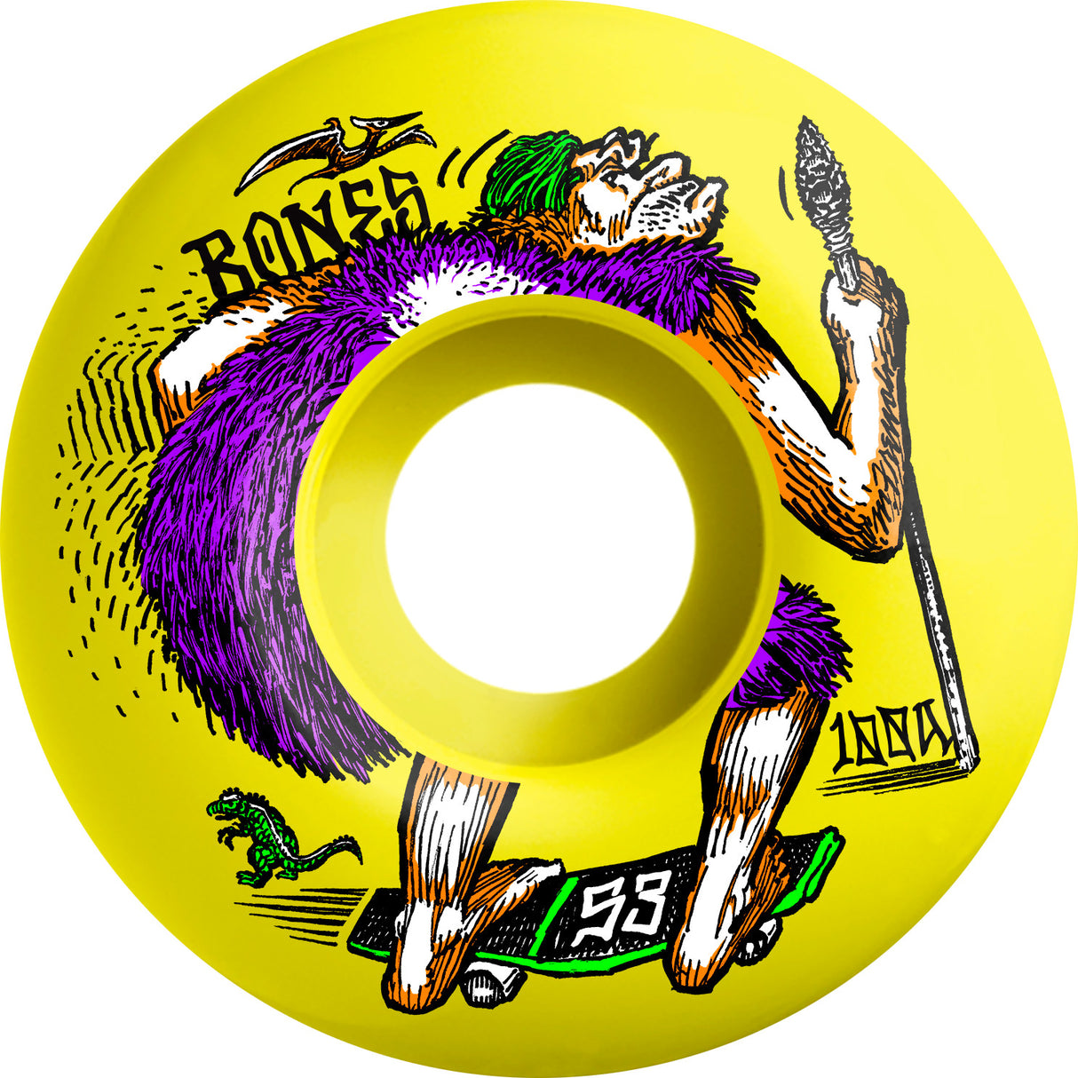 Bones 100a V4 OG Formula Neonderthal Skateboard Wheels