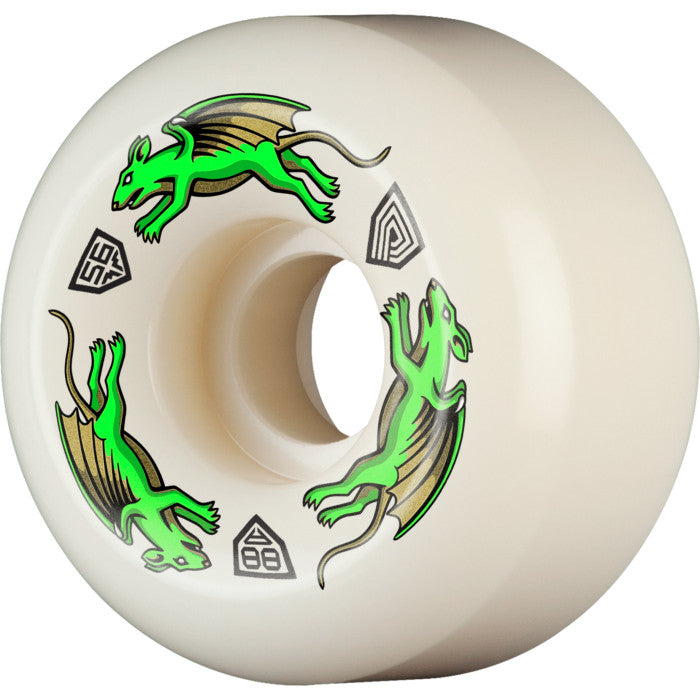 Powell Peralta 88a Nano Rat Dragon Formula Green Wheels