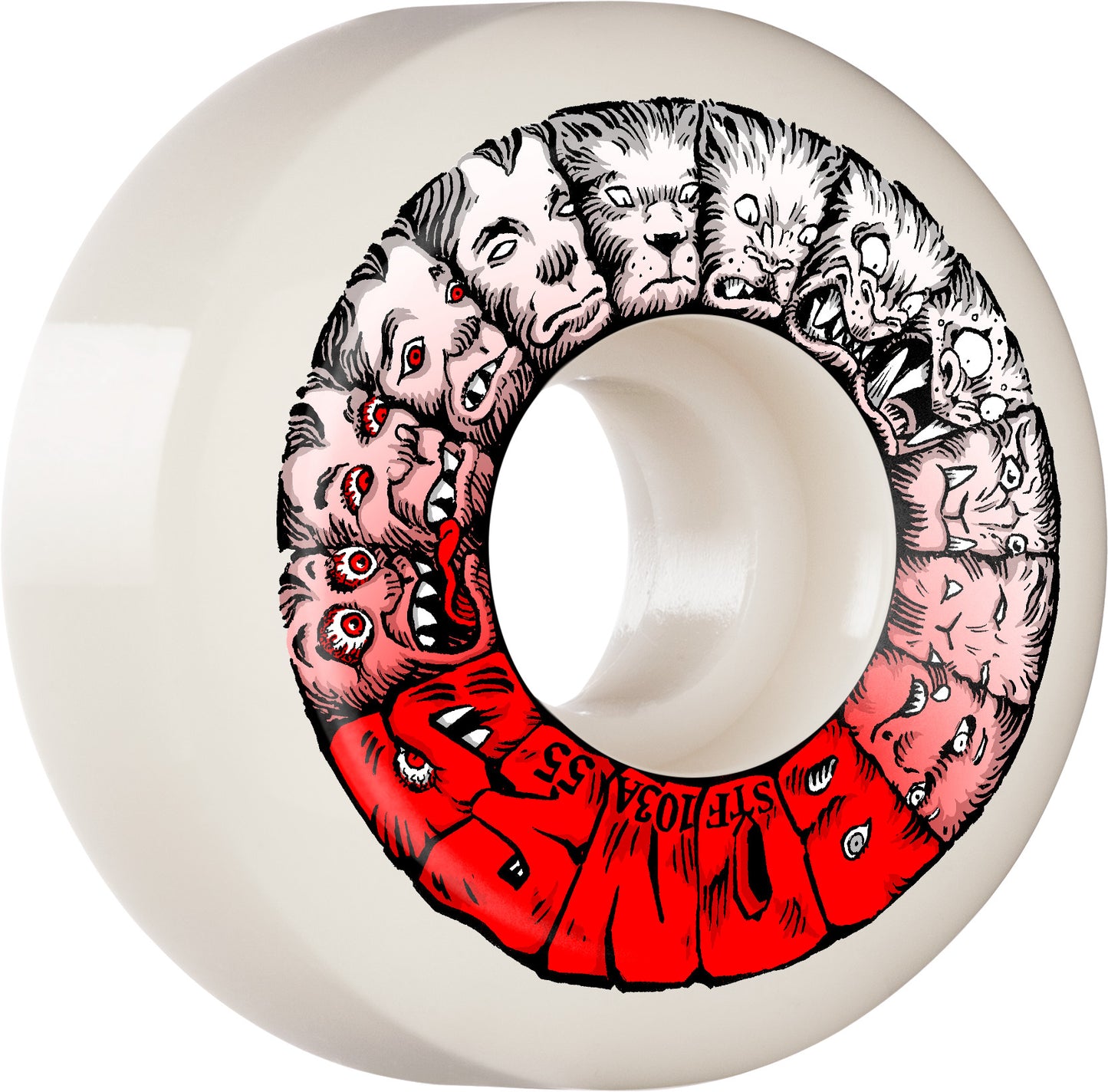 Bones STF Weird Wolf Skateboard Wheels V5 Sidecut 103A 55mm