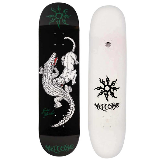 Welcome Jake Yanko Swamp Fight on Popsicle Black/White Skateboard Deck - 8.5"