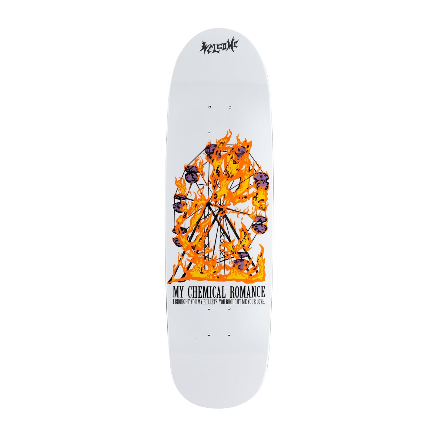 Welcome My Chemical Romance Bullets on Antheme Skateboard Deck - 8.8"