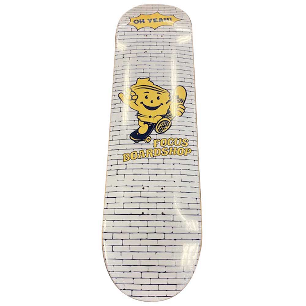 Focus Boardshop Wiscool Skateboard Deck White/Yellow