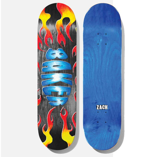 Baker Zach Flames Skateboard Deck 8.5"