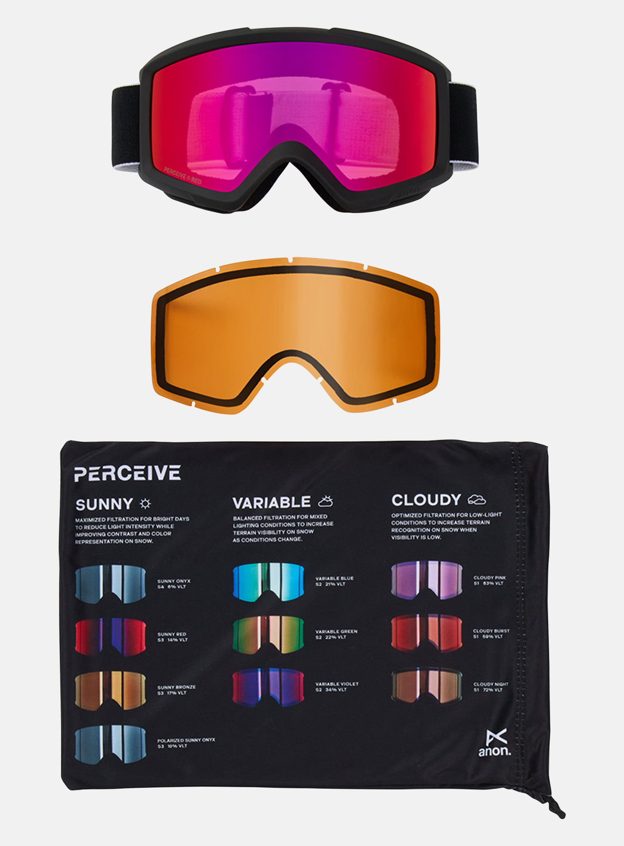 Anon Helix 2.0 Goggles + Bonus Lens - Black 2026