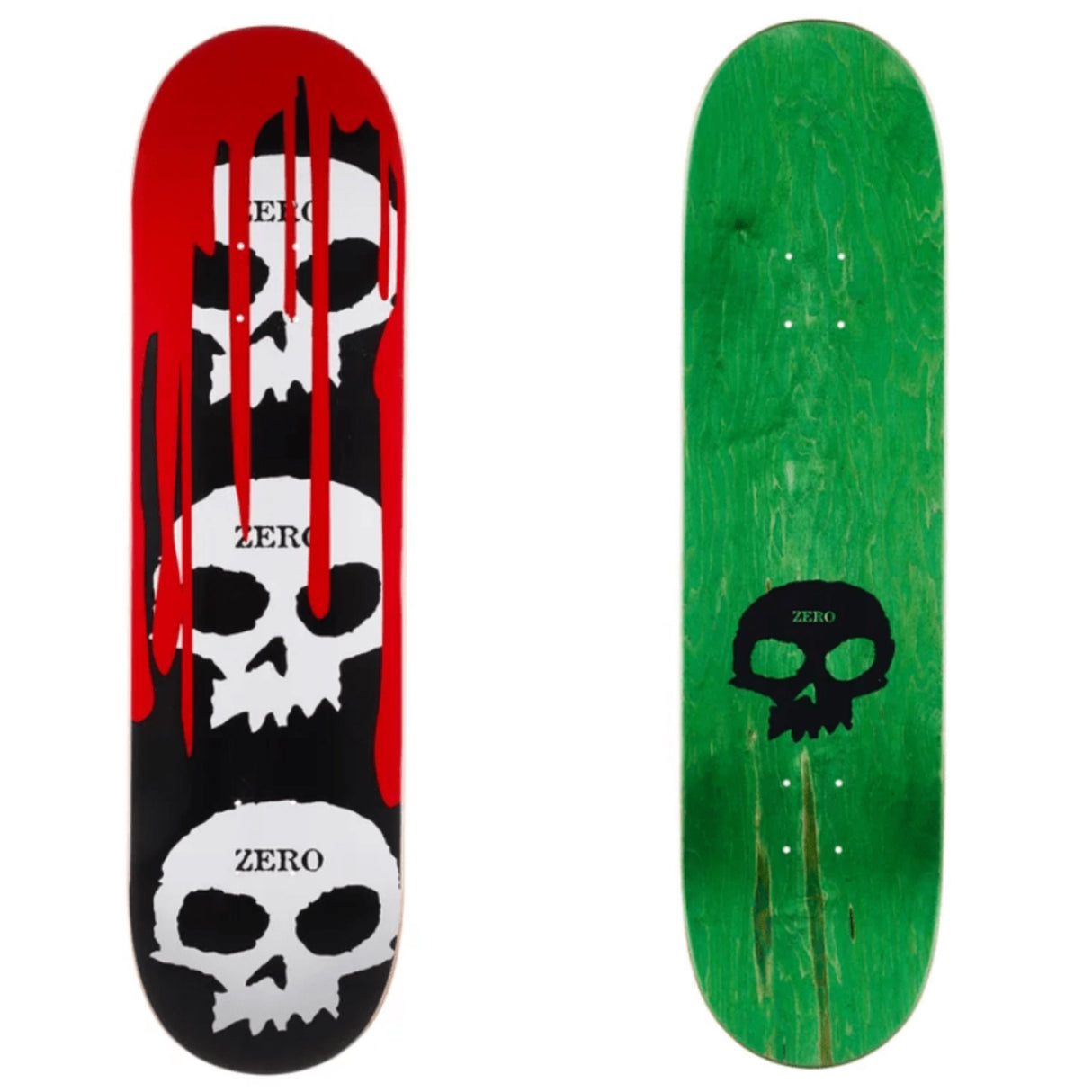 Zero Team 3 Skull Blood Skateboard Deck 8.5"