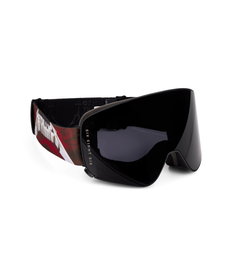 608 Smarty Magnetic Metallica Snow Goggles Black Frame / Solar Mirror Lens with bonus black lens - 2027