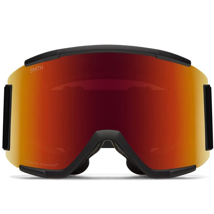 Smith Squad XL Goggles Black + ChromaPop Sun Red Mirror Lens