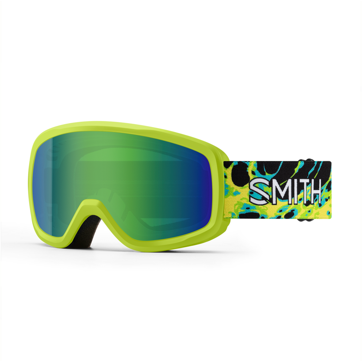 Smith Snowday Kids Goggles Electric Lime Slime + Green Sol-X Mirror Lens