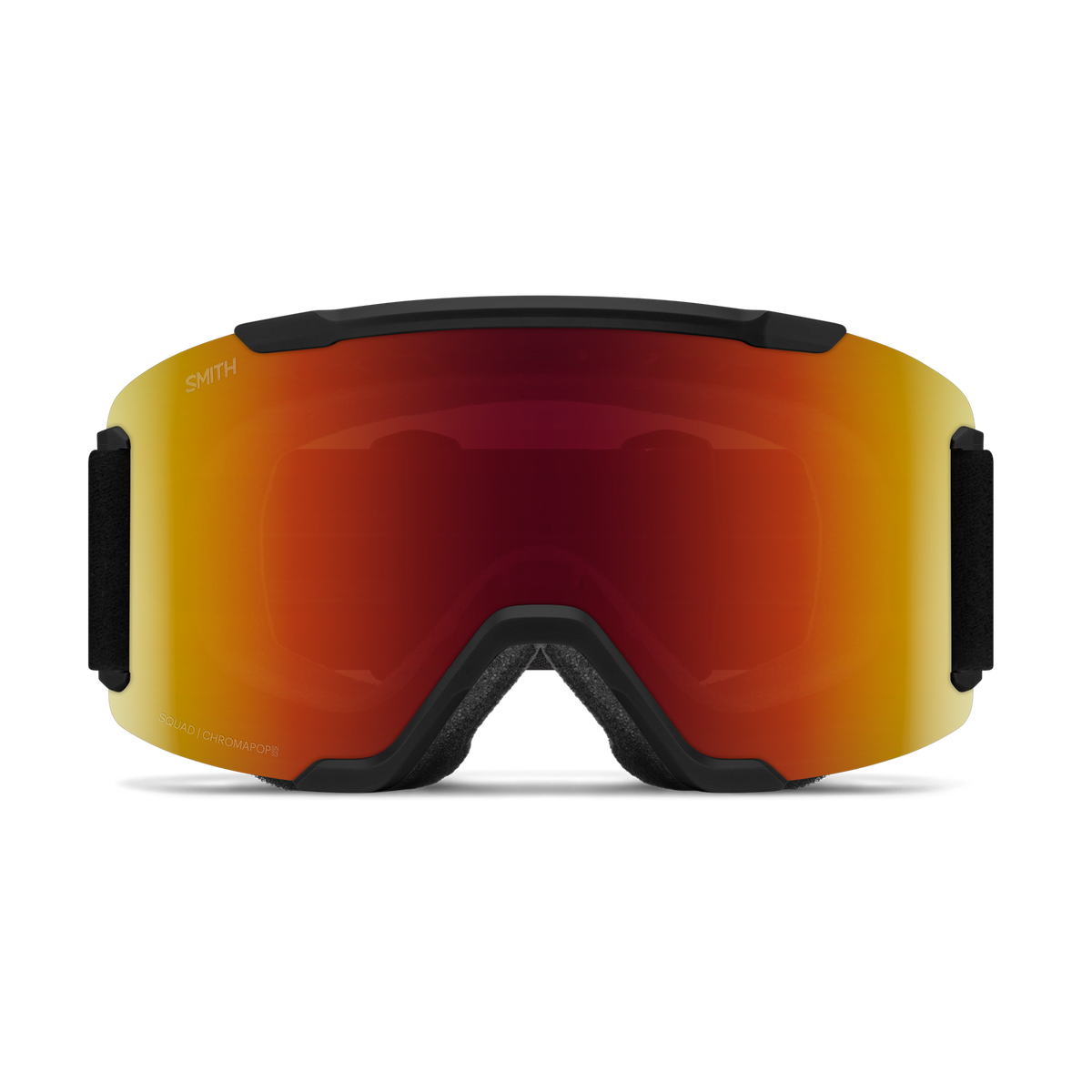 Smith Squad Goggles Black + ChromaPop Sun Red Mirror Lens