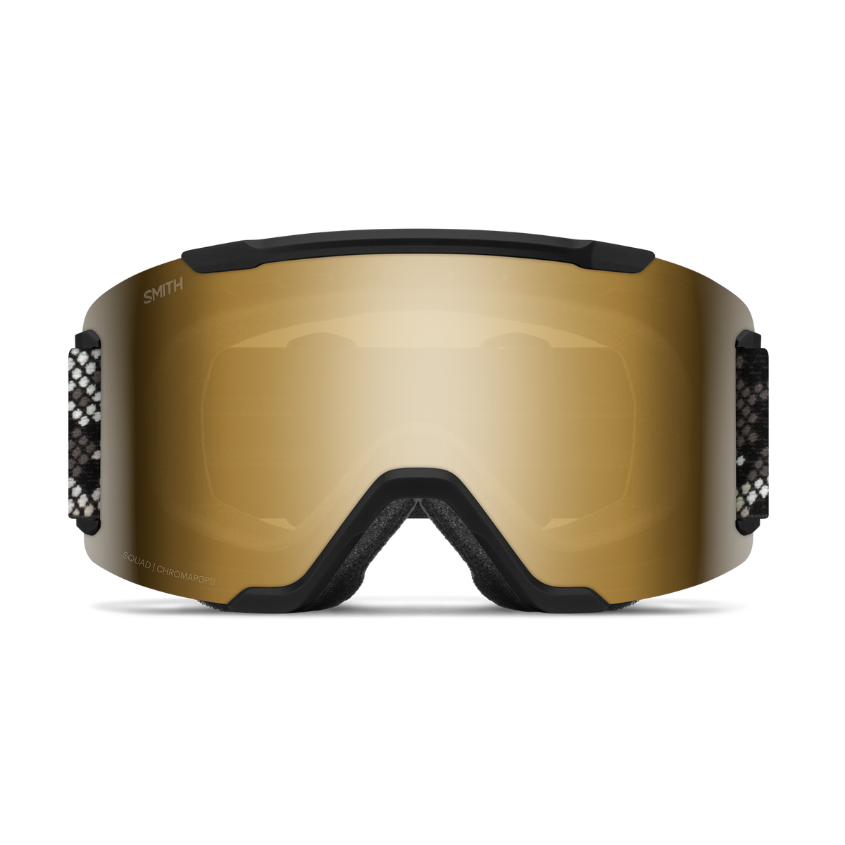 Smith Squad Goggles Black Snakeskin + ChromaPop Sun Black Gold Mirror Lens