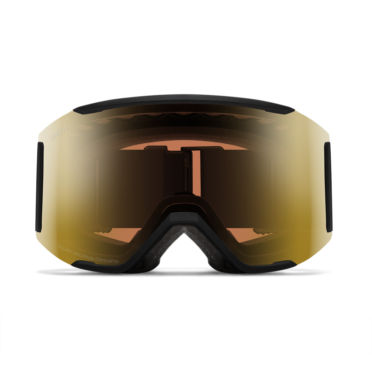 Smith Squad Mag Low Bridge Fit Goggles Black + ChromaPop Pro Photochromic Gold Mirror Lens