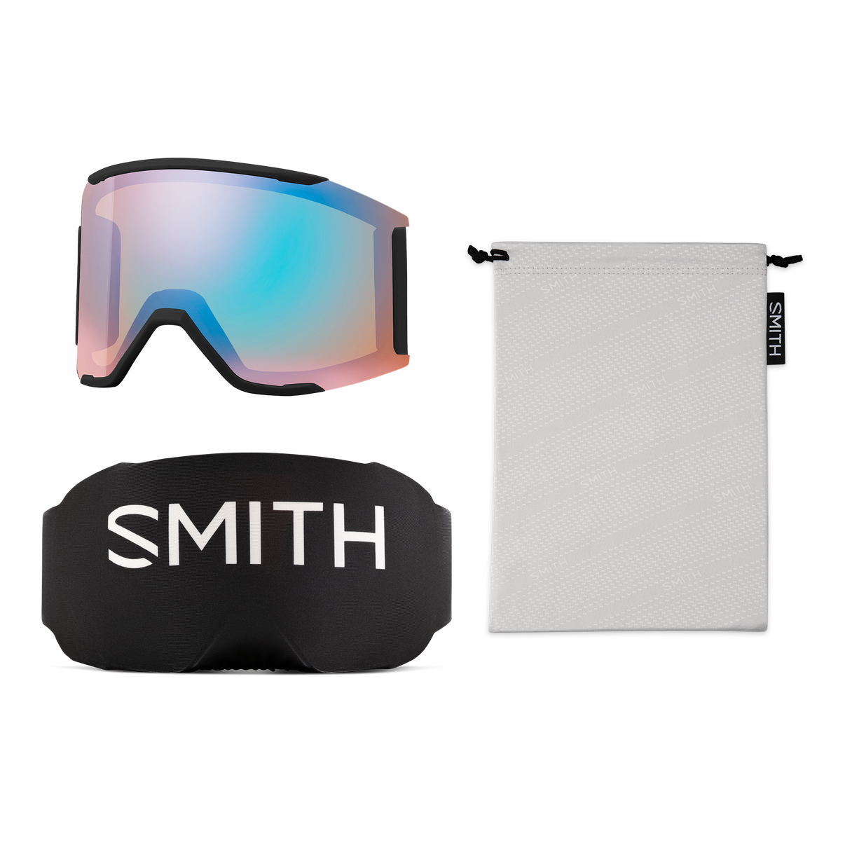 Smith Squad Mag Goggles Black + ChromaPop Sun Blue Mirror Lens