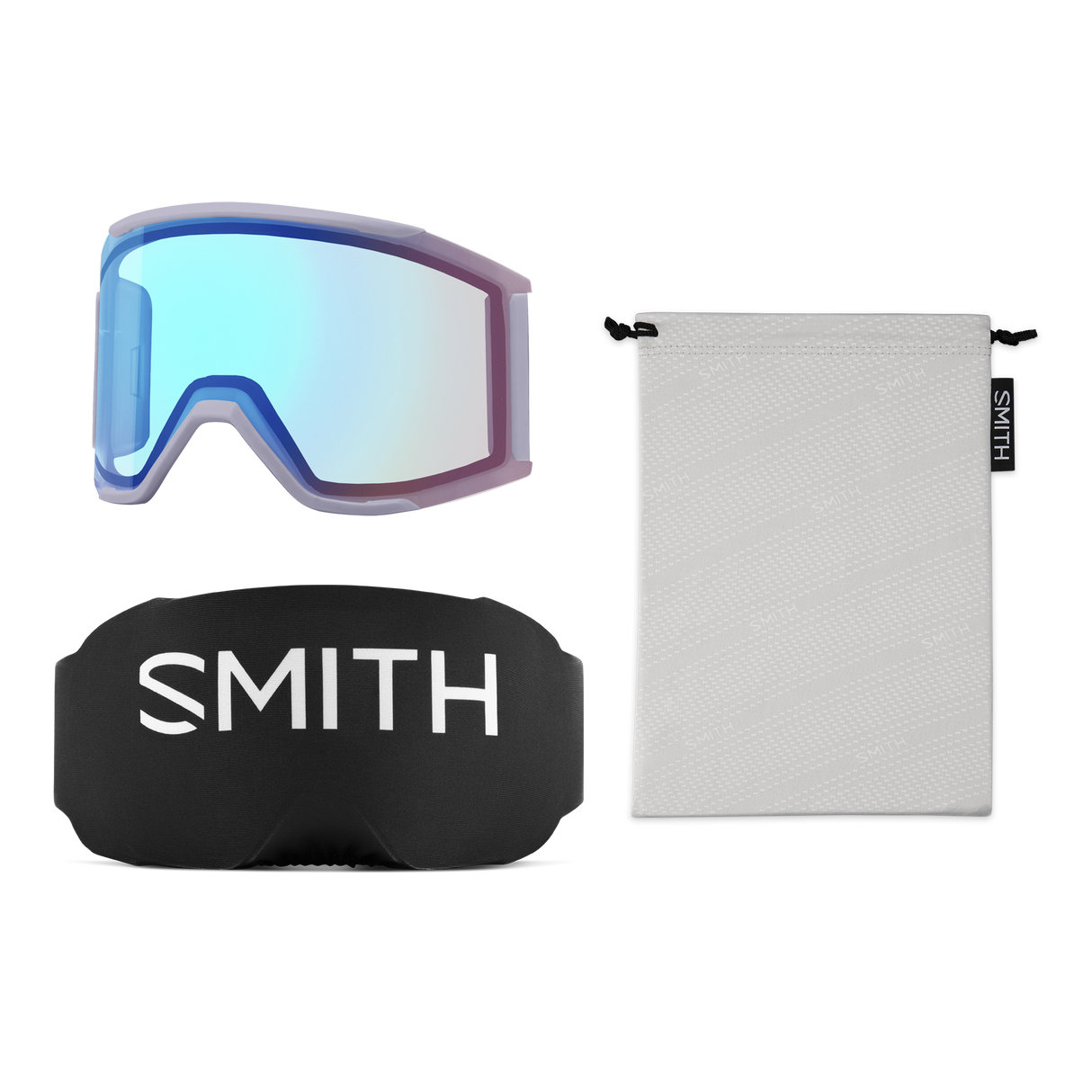 Smith Squad Mag Goggles Lunar Fog + ChromaPop Everyday Rose Gold Mirror Lens