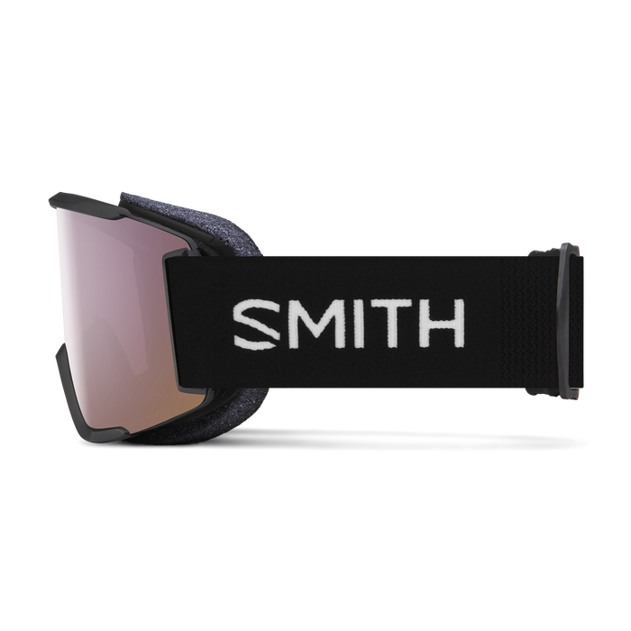 Smith Squad S Goggles Low Bridge Fit- Black Frame + ChromaPop  Everyday Rose/Clear Lens