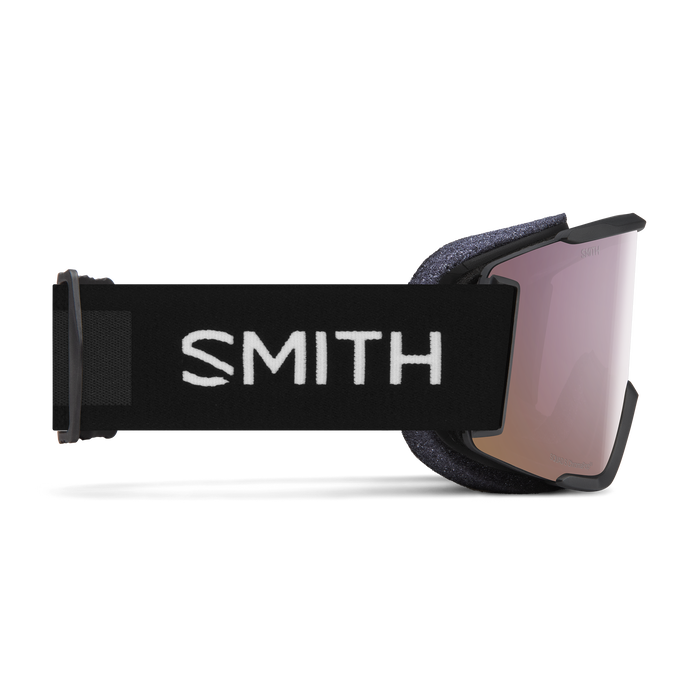 Smith Squad S Goggles Low Bridge Fit- Black Frame + ChromaPop  Everyday Rose/Clear Lens