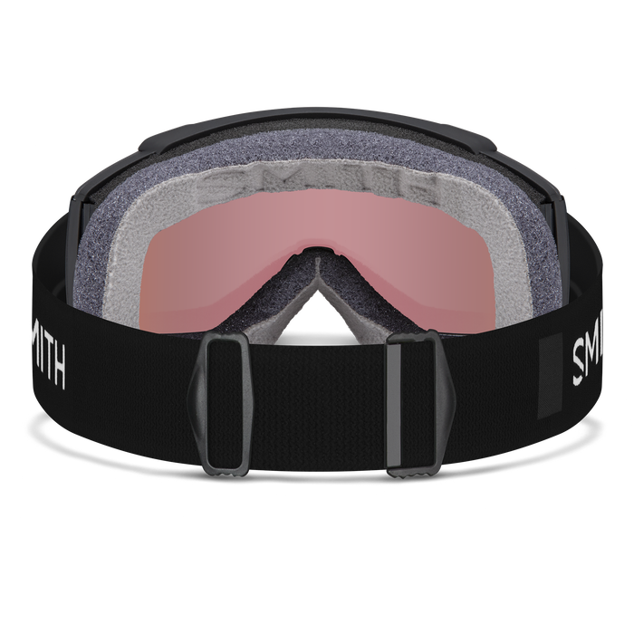 Smith Squad S Goggles Low Bridge Fit- Black Frame + ChromaPop  Everyday Rose/Clear Lens