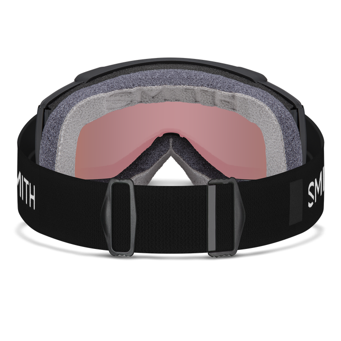 Smith Squad S Goggles Low Bridge Fit- Black Frame + ChromaPop Everyday Rose/Clear Lens