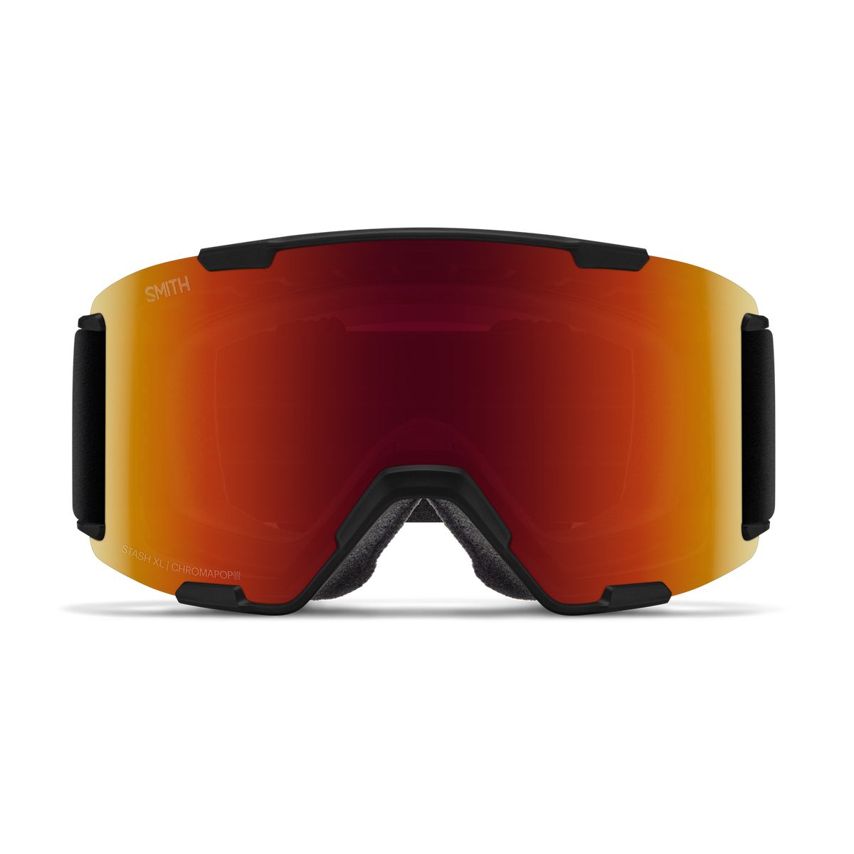 Smith Stash XL Goggles Black + ChromaPop Sun Red Mirror Lens