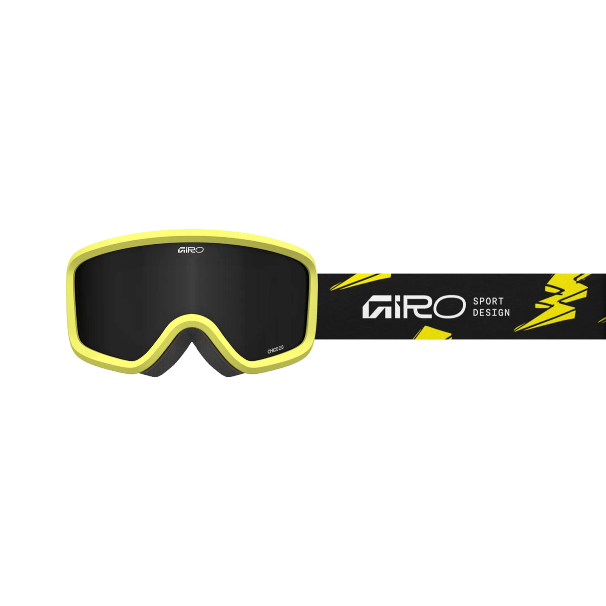 Giro Chico 2.0 Youth Snow Goggles - 2026 Yellow Bolts Strap with Ultra Black Lens