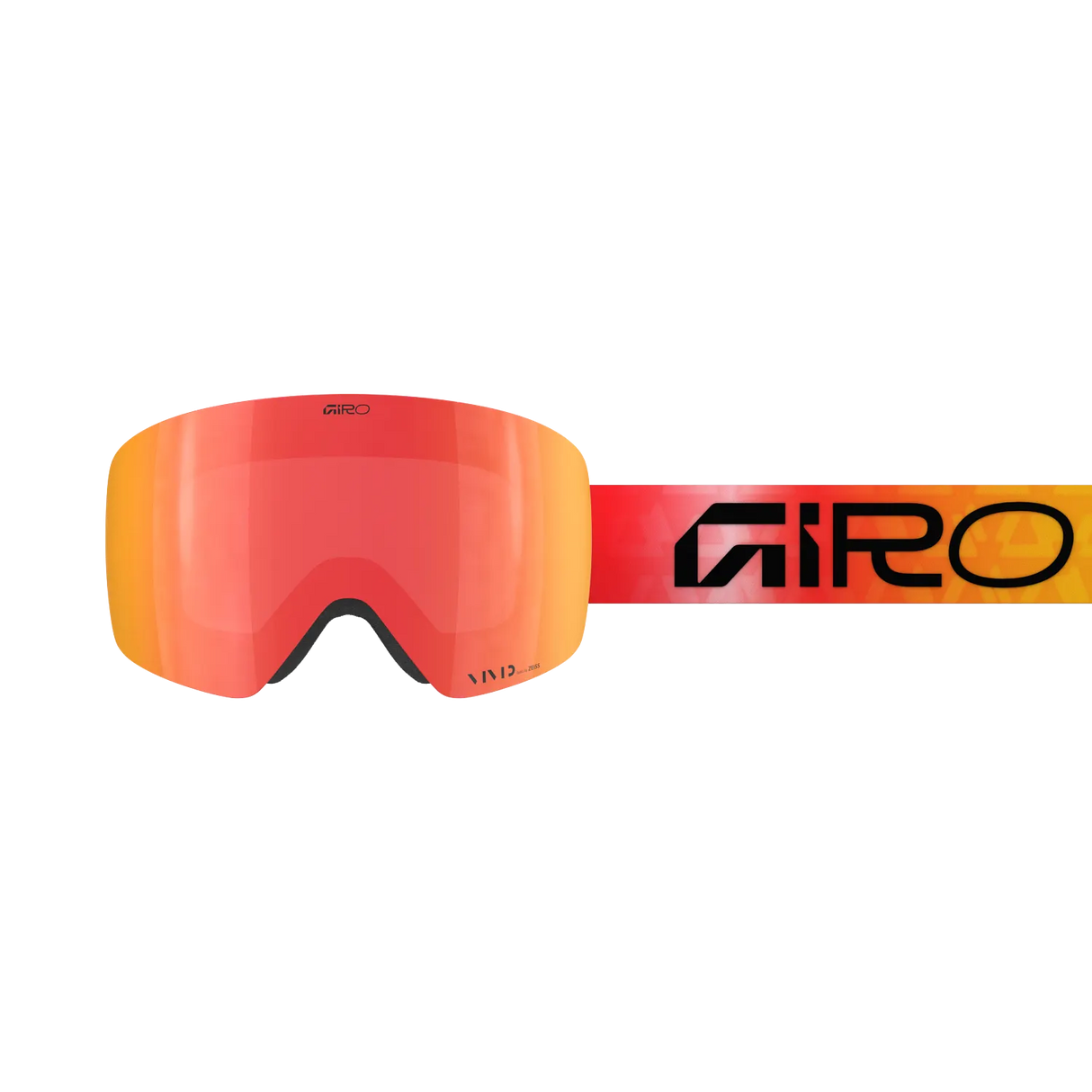 Giro Contour RS Snow Goggles - 2026 Red Faded Fragments Strap with Vivid Ember Lens + Bonus Vivid Infrared Lens