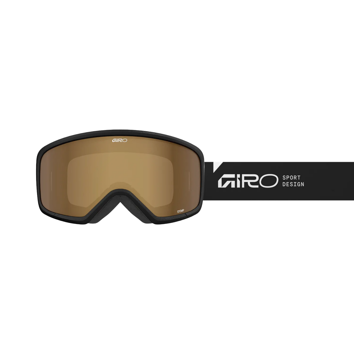Giro Stomp Youth Snow Goggles - 2026 Black Wordmark Strap with Amber Rose Lens