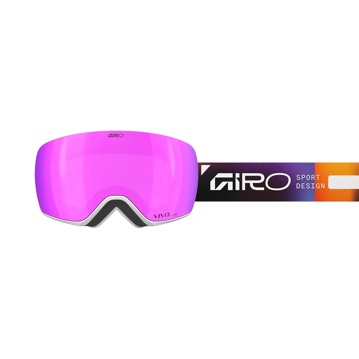 Giro Article II Snow Goggles - 2026 Purple Faded Rails Strap with Vivid Pink Lens + Bonus Vivid Infrared Lens