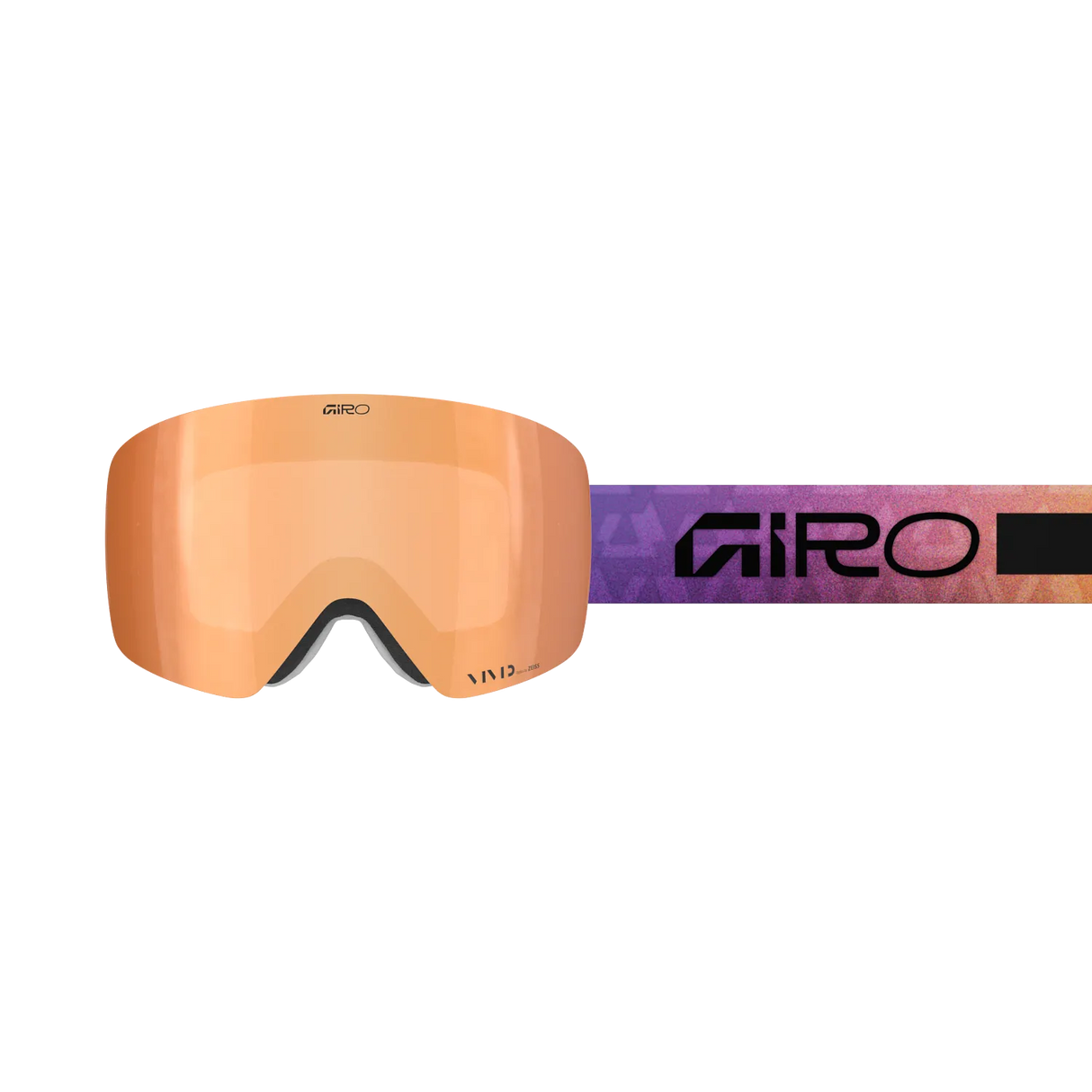 Giro Contour RS Snow Goggles - 2026 Multicolor Faded Crystals Strap with Vivid Copper Lens + Bonus Vivid Infrared Lens