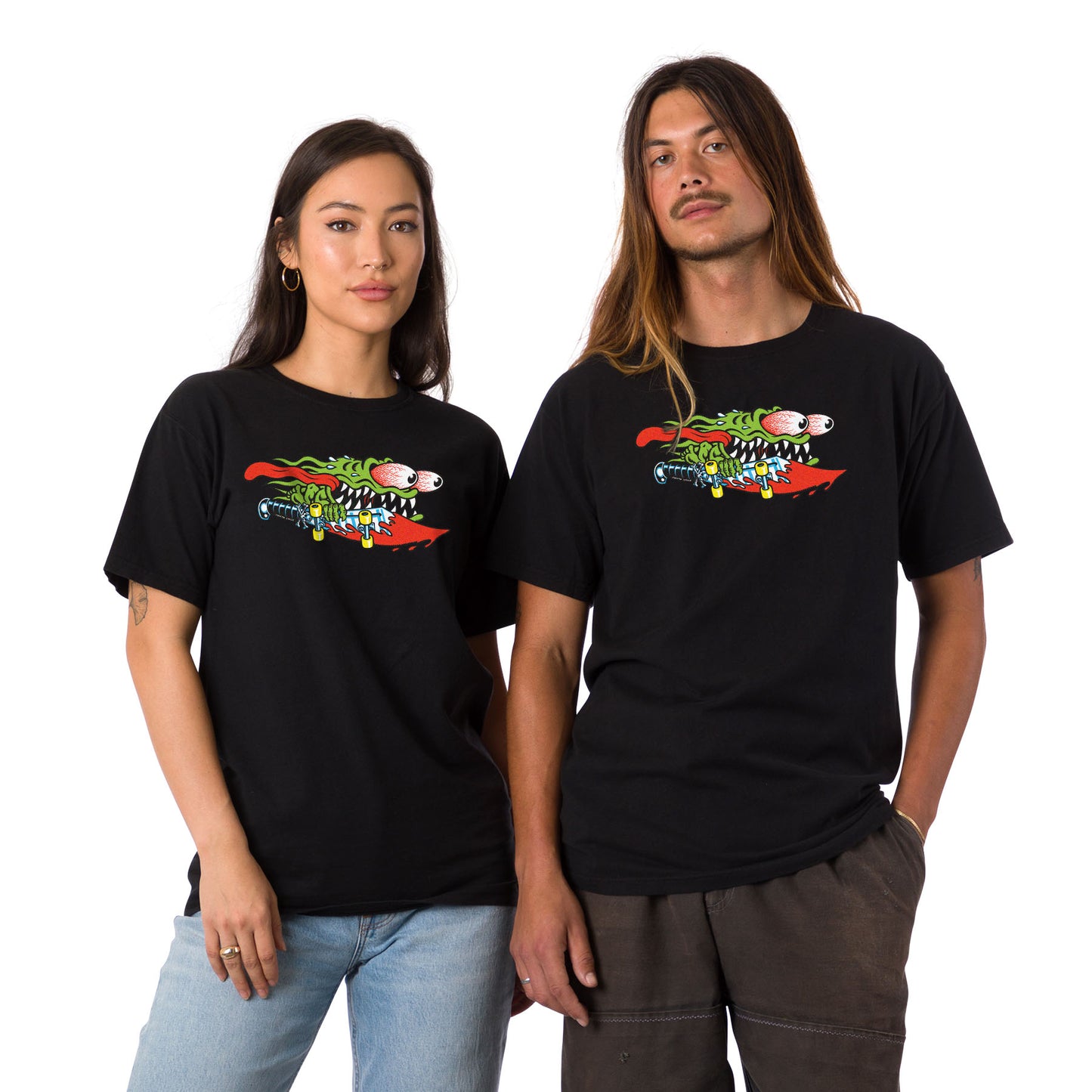 Santa Cruz Meek Slasher Front T-Shirt - Pigment Black
