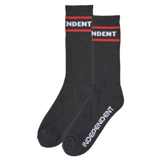 Independent Streak Men's Crew Socks - Black