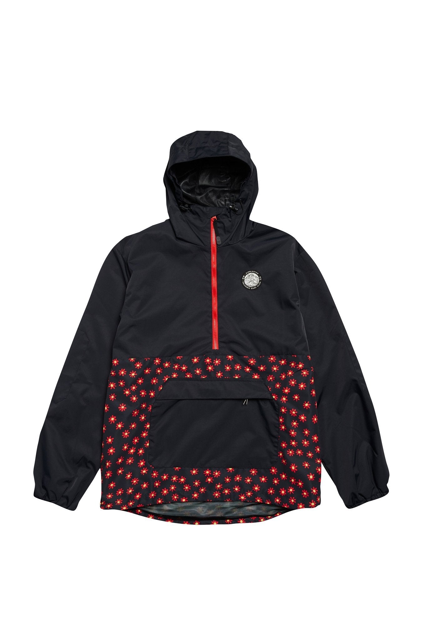 Airblaster Women s Breakwinder Packable Pullover Jacket Black Daisy X Small