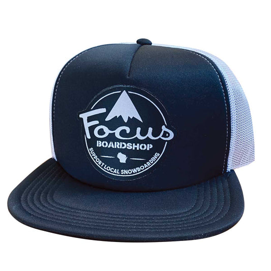 Focus Boardshop Mountain Mesh Trucker Cap - Black/White