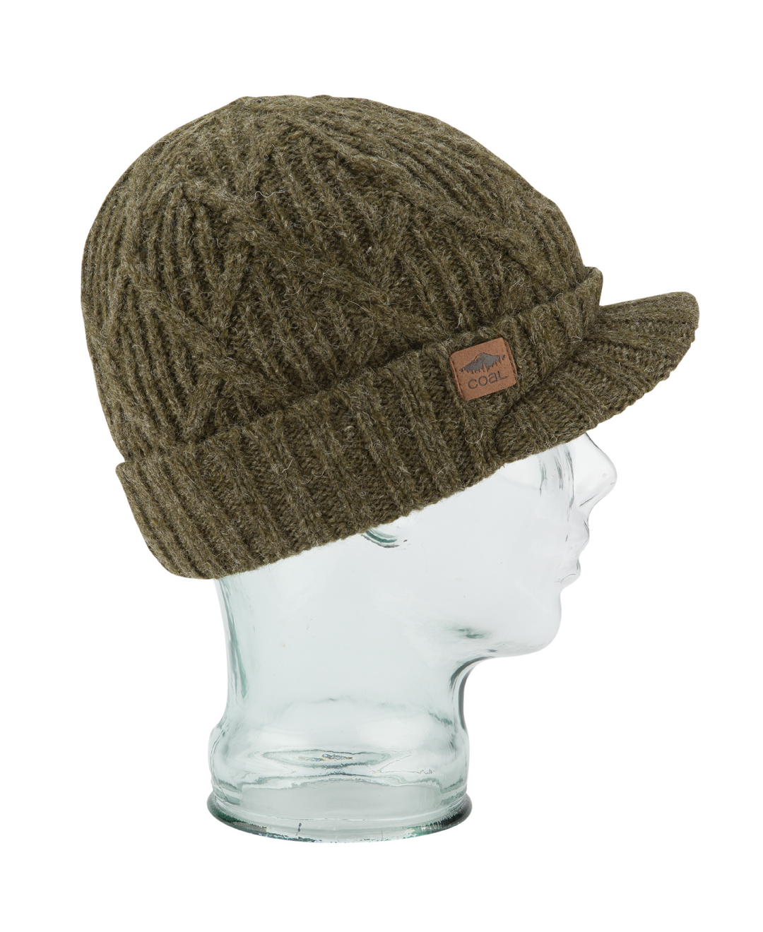 Coal Yukon Cable Knit Wool Brim Beanie