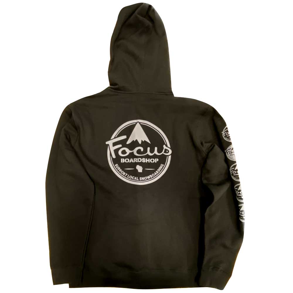 Focus Boardshop Sleeve Mountain Logo Full Zip Hoodie