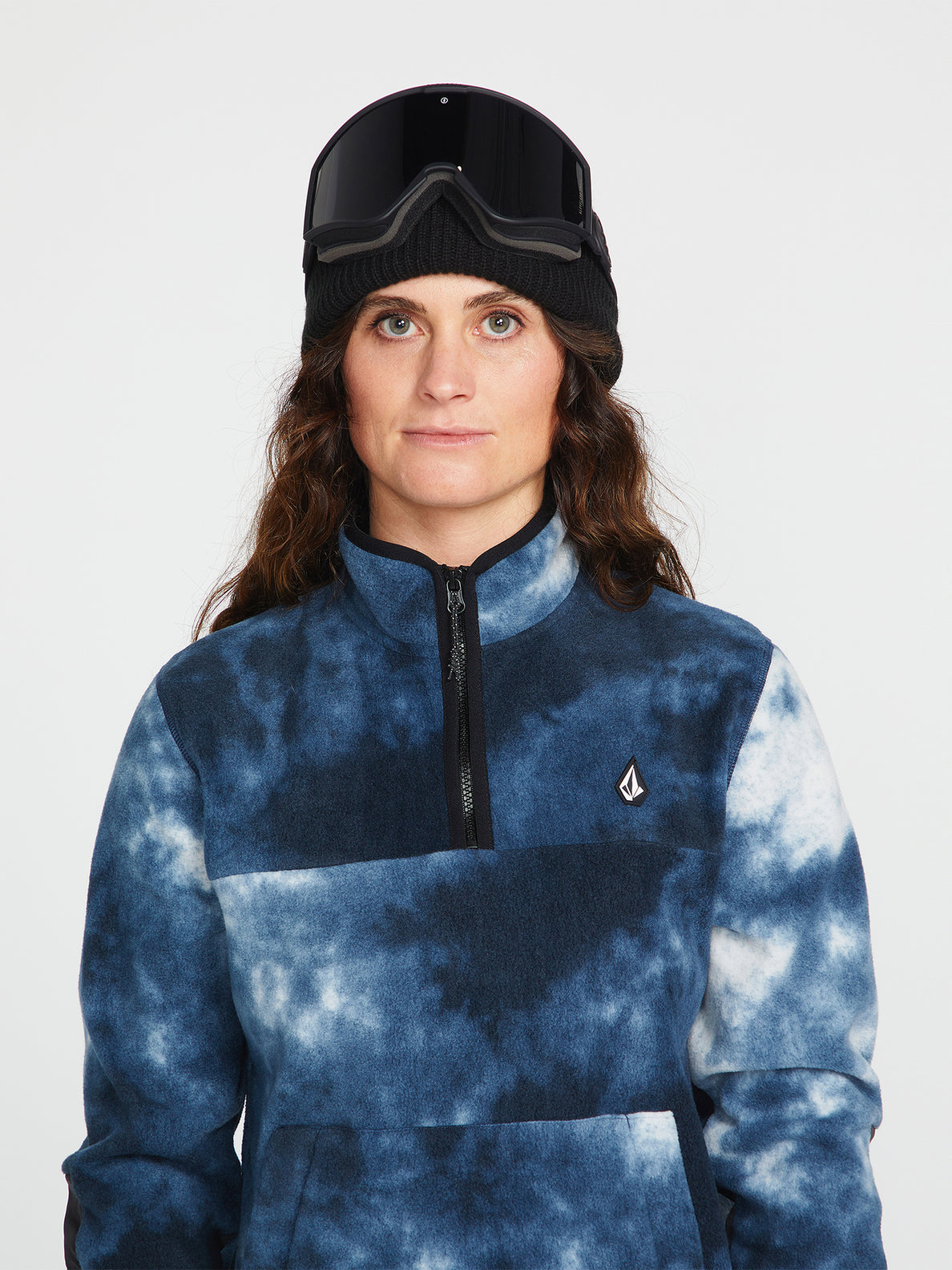 Volcom Women's Polar Fleece Pullover - Storm Tie-Dye