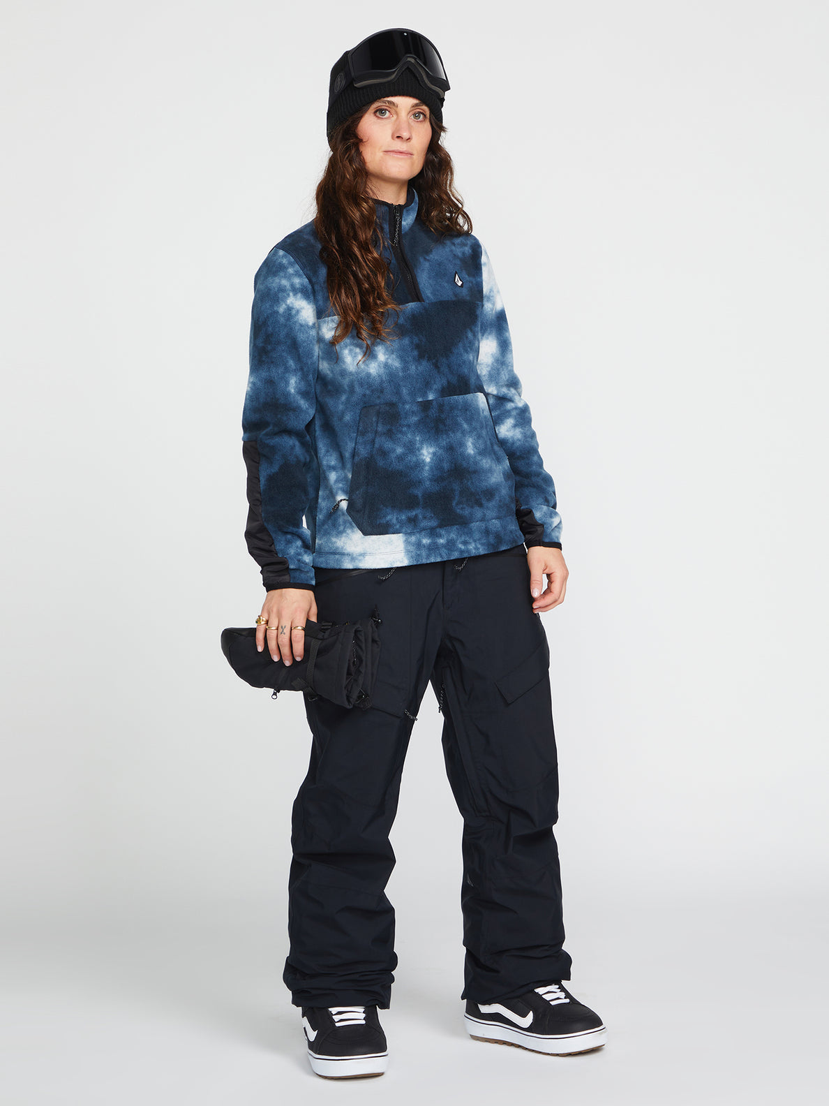 Volcom Women's Polar Fleece Pullover - Storm Tie-Dye