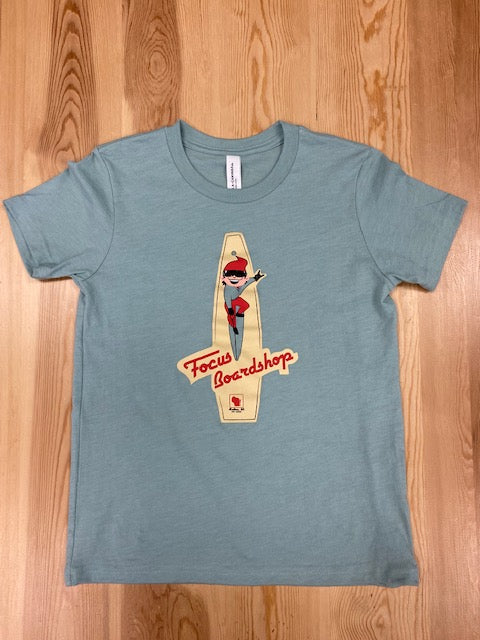 Focus Boardshop Retro Snurfer Youth T-Shirt - Sage