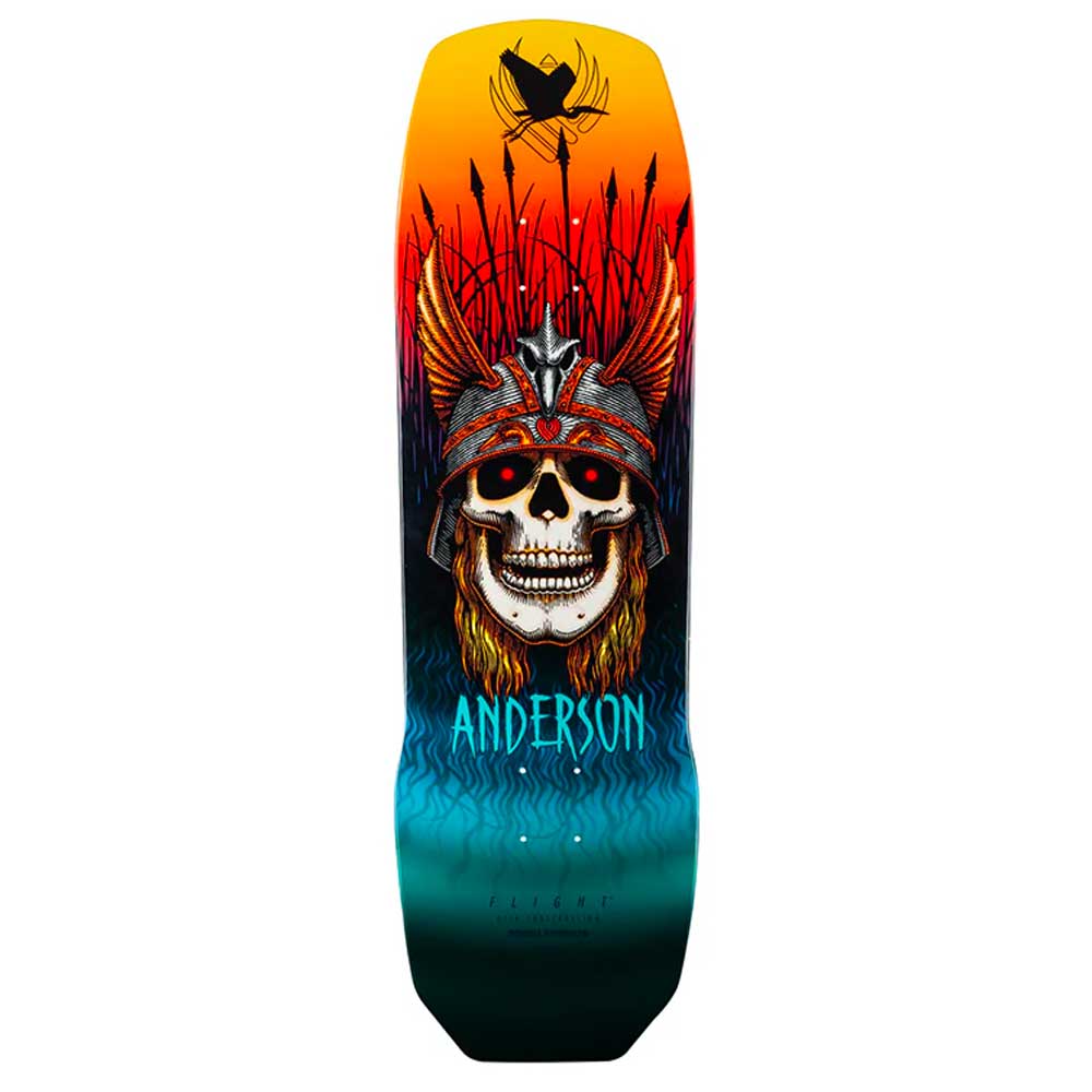 Powell Peralta Andy Anderson Heron Skull Flight Skateboard Deck - 9.13"