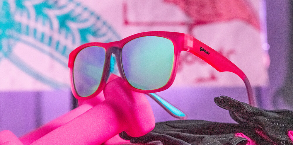 Goodr BFGs Do You Even Pistol, Flamingo Sunglasses