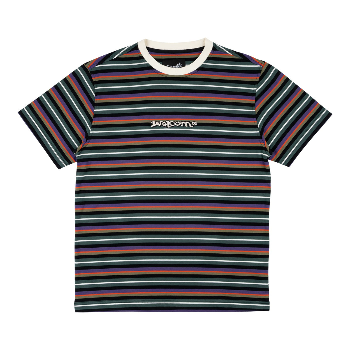 Welcome Surf Stripe Yarn-Dyed Knit Short Sleeve T-Shirt