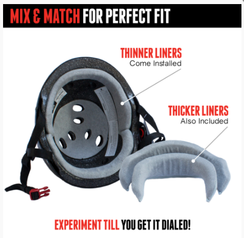 Triple 8 Certified Sweatsaver Skateboard Helmet - Shaved Ice