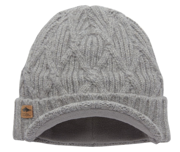 Coal Yukon Cable Knit Wool Brim Beanie