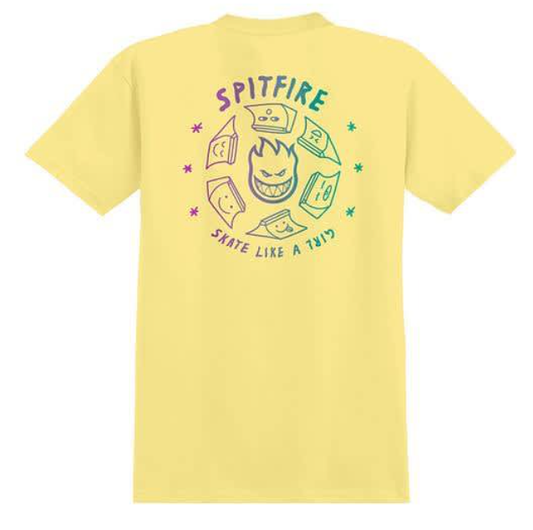 Spitfire SK8 Like a Girl T-Shirt - Yellow