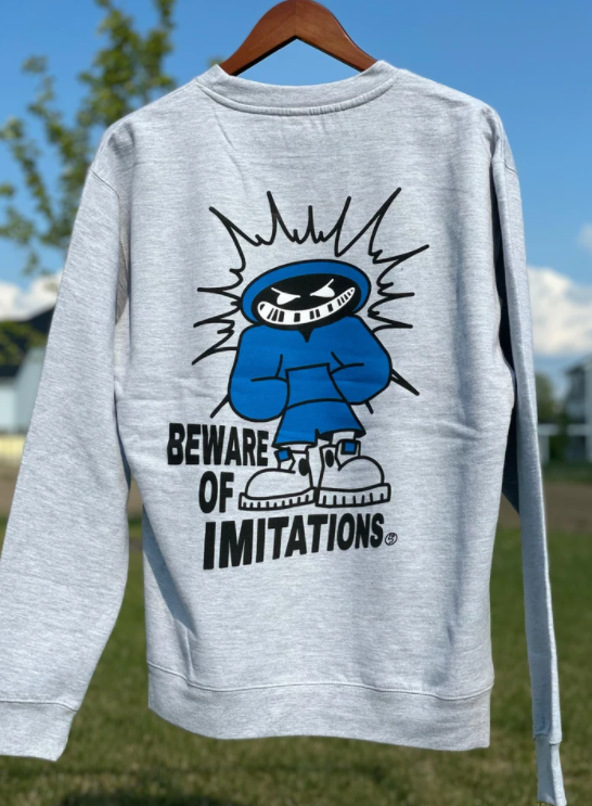 Public Beware of Imitations Crew Sweatshirt