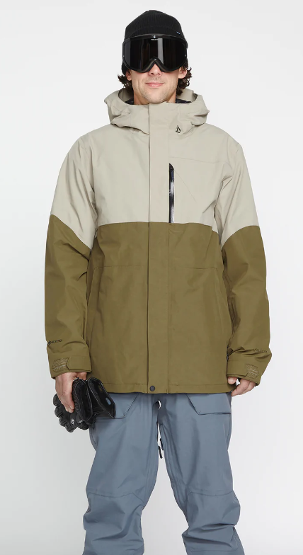 Volcom L Insulated GoreTex Jacket - Dark Khaki
