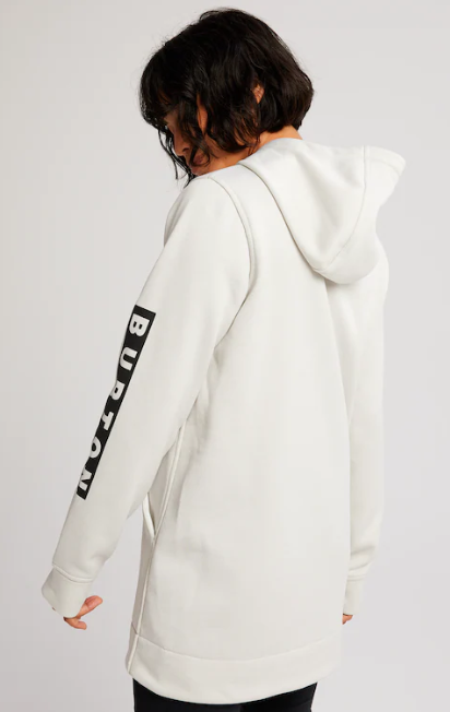 Burton Women's Oak Long Pullover Hoodie - Stout White