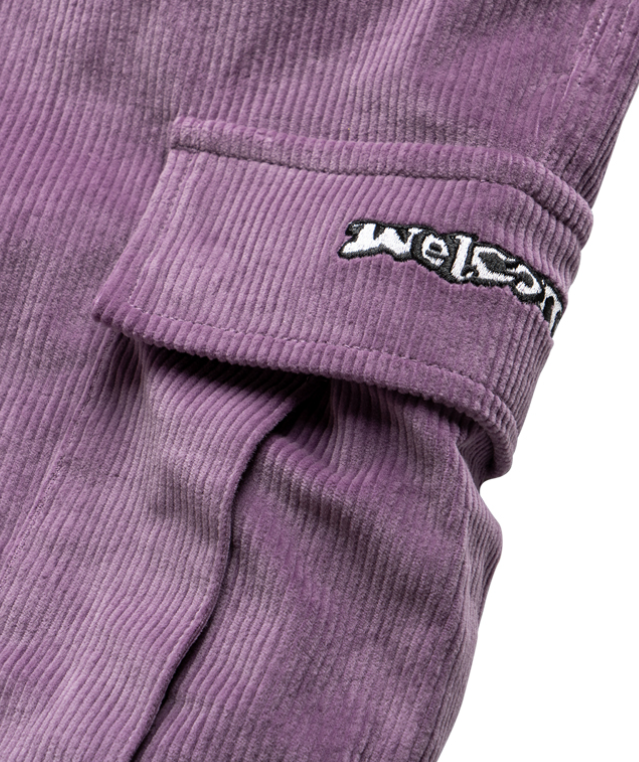 Welcome Chamber Corduroy Cargo Pant Berry