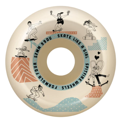 Spitfire 99a F4 Skate Like A Girl Session Conical Full 52mm Skateboard Wheels