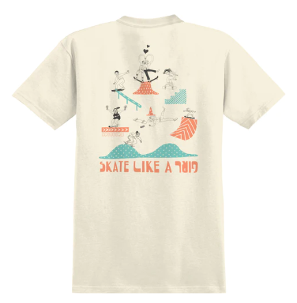 Spitfire Skate Like A Girl Sessions Roll In T-Shirt - Natural