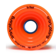 Orangatang In Heat Orange 80a Longboard Wheels 75mm