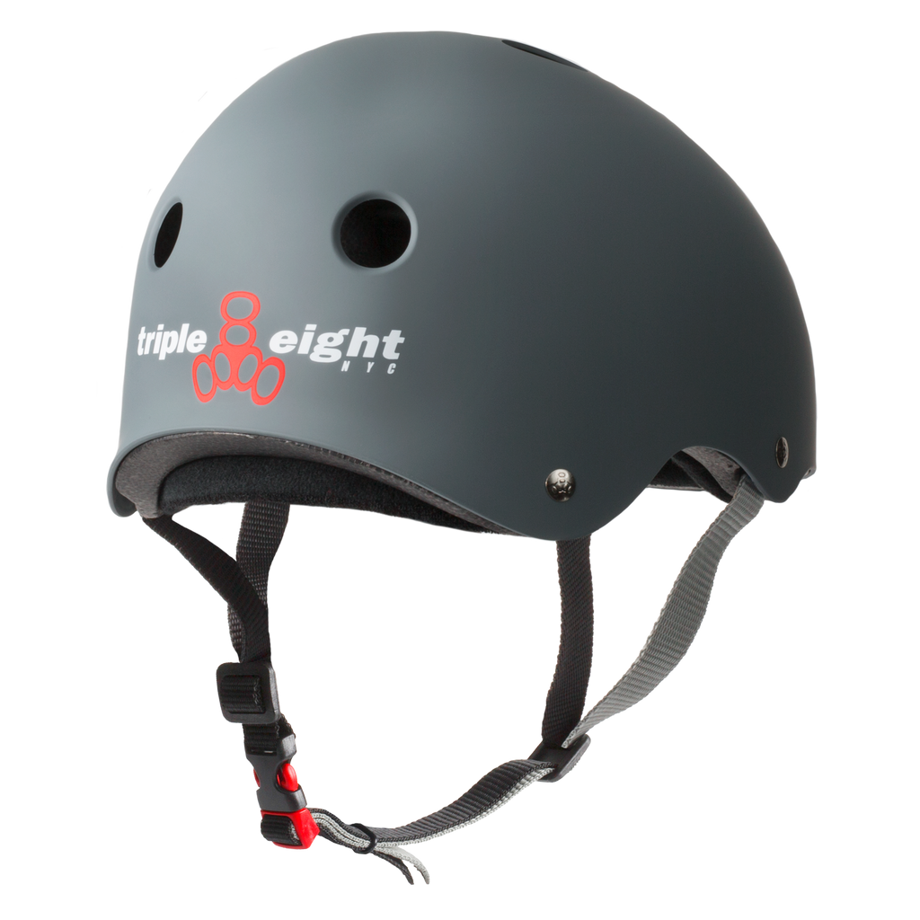 Triple 8 Certified Sweatsaver Skateboard Helmet - Carbon Matte